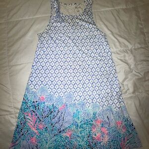 Lilly Pulitzer Blue and White Patterned Dress
